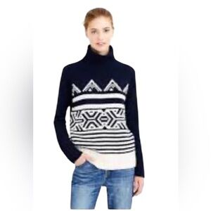 J. Crew Alpine Patterned Wool/Alpaca Turtleneck Sweater